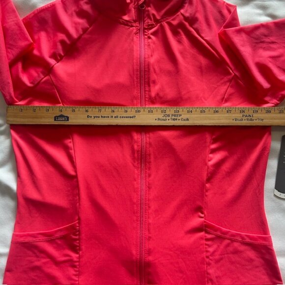 daisy fuentes Ladies Fit Athletic Top Large Full Zip Sheer Shoulders Back NWT - Picture 8 of 11